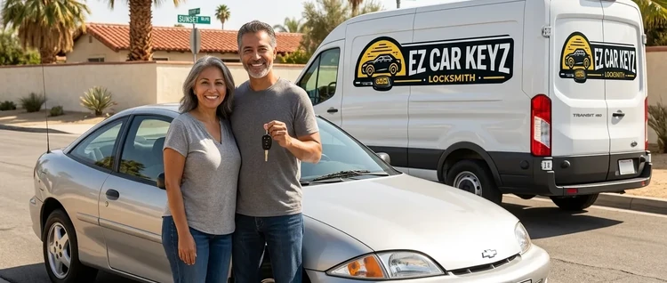 Happy customers with their replacement Chevrolet Cavalier car key from EZ Car Keyz in Ventura County