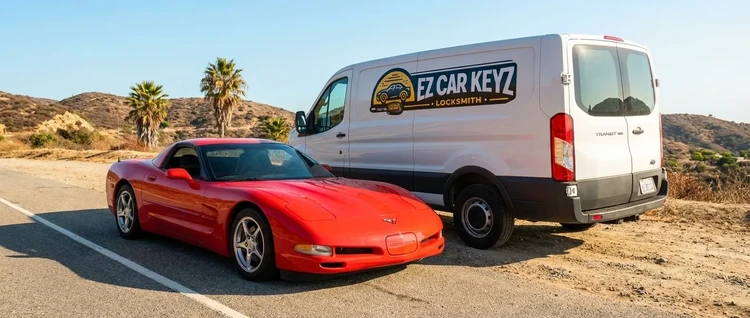 Chevrolet Corvette mobile car key service by EZ Car Keyz in Ventura County