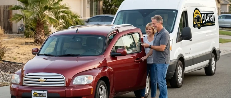 Happy customers with their replacement Chevrolet Hhr car key from EZ Car Keyz in Ventura County