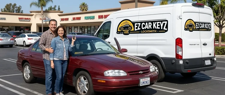 Happy customers with their replacement Chevrolet Lumina car key from EZ Car Keyz in Ventura County