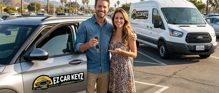 Happy customers with their replacement Chevrolet Trailblazer car key from EZ Car Keyz in Ventura County