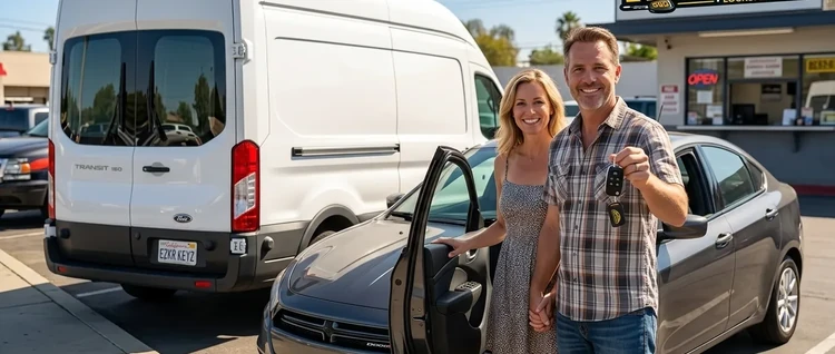 Happy customers with their replacement Dodge Dart car key from EZ Car Keyz in Ventura County