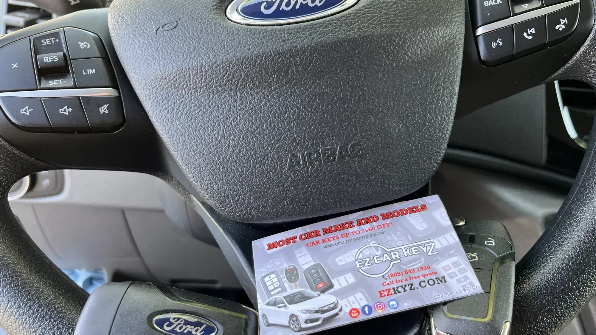 Insured mobile locksmith working on 2023 Ford Edge in Ojai CA