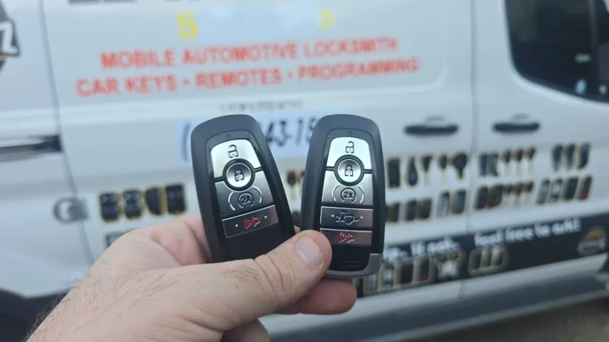 2024 Ford Explorer Affordable Key Replacement - EZ Car Keyz Oxnard Insured mobile locksmith working on 2024 Ford Explorer in Oxnard CA
