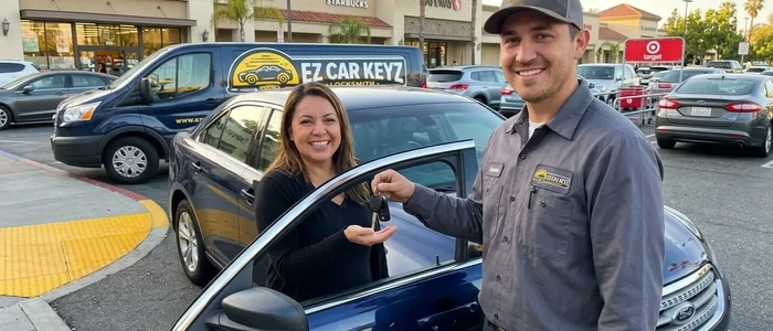 Customer with a replacement Ford Taurus car key from EZ Car Keyz in Ventura County