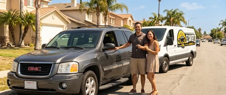 Happy customers with their replacement GMC Envoy car key from EZ Car Keyz in Ventura County
