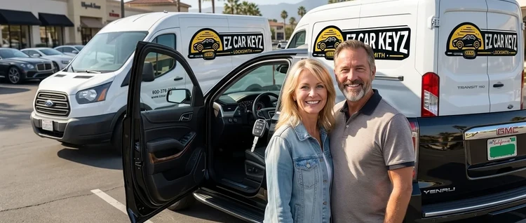 Happy customers with their replacement GMC Yukon car key from EZ Car Keyz in Ventura County