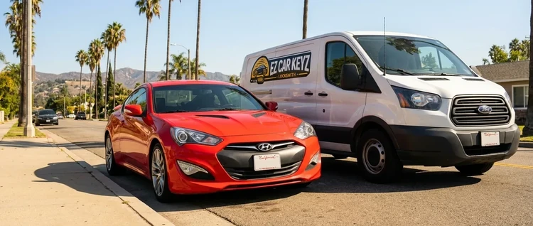 Hyundai Genesis Coupe mobile car key service by EZ Car Keyz in Ventura County