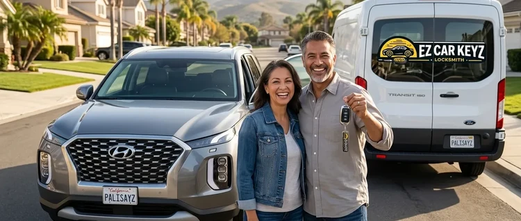 Happy customers with their replacement Hyundai Palisade car key from EZ Car Keyz in Ventura County