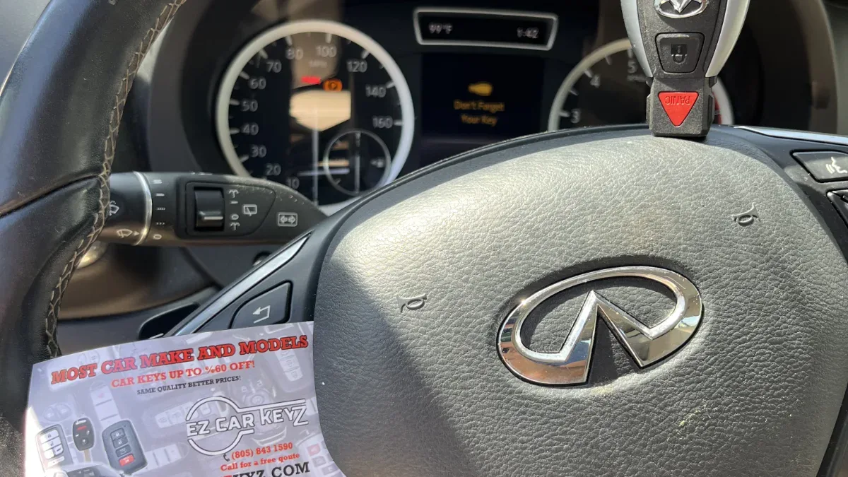 On-site 2012 Infiniti Fx35 car key programming in Oxnard CA