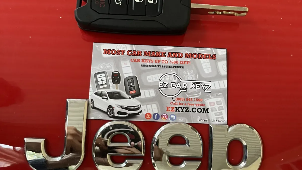 Mobile 2015 Jeep Cherokee key replacement at your location in Thousand Oaks CA