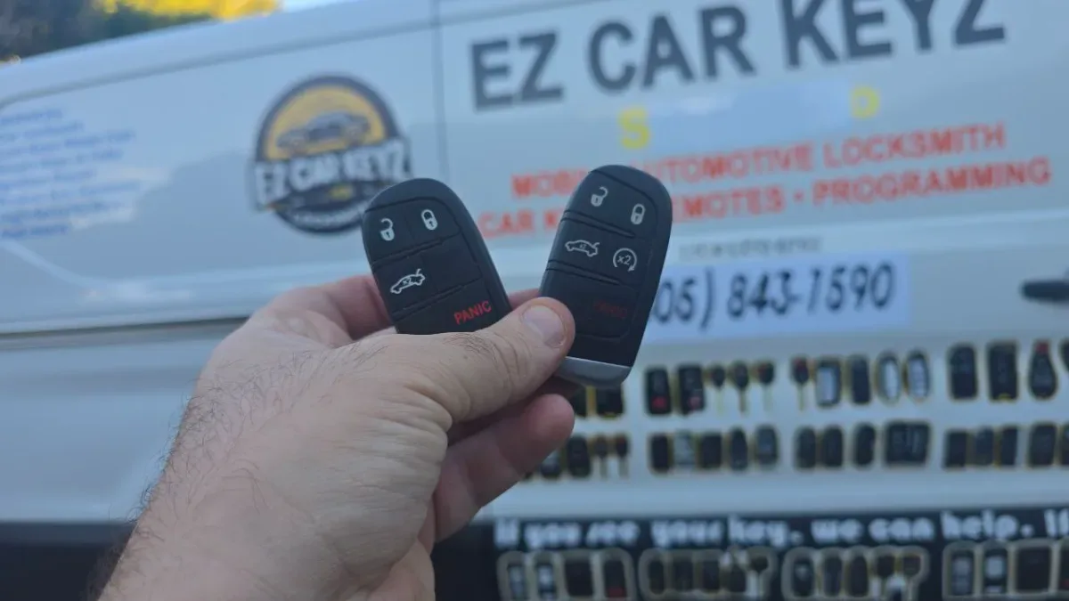 Insured mobile locksmith working on 2007 Jeep Liberty in Ojai CA