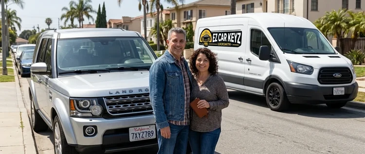 Happy customers with their replacement Land Rover Lr4 car key from EZ Car Keyz in Ventura County