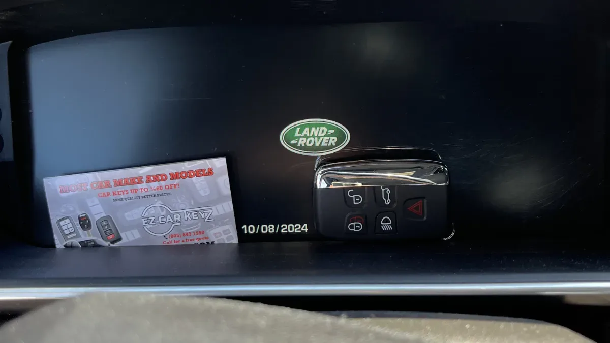 Licensed locksmith replacing 2019 Land Rover Range Rover key in Santa Barbara CA