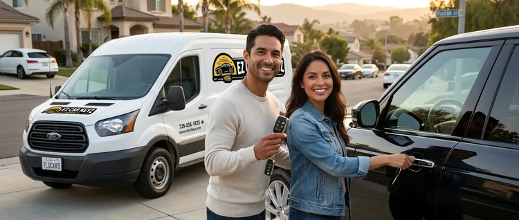 Happy customers with their replacement Land Rover Range Rover car key from EZ Car Keyz in Ventura County