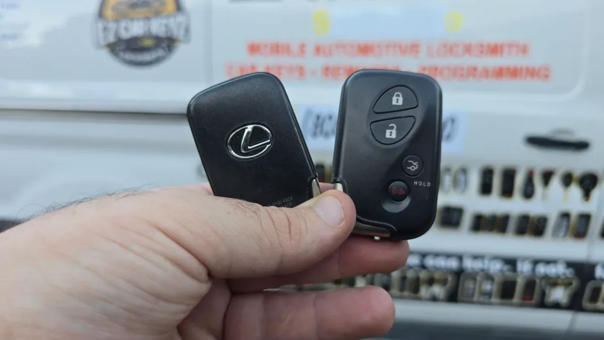 Insured mobile locksmith working on 2007 Lexus IS in Moorpark CA