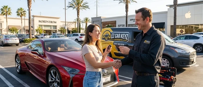 Customer with a replacement Lexus Lc car key from EZ Car Keyz in Ventura County