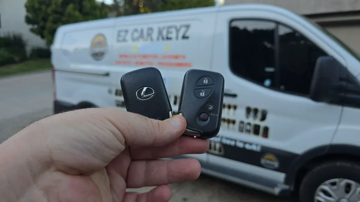 Licensed locksmith replacing 2013 Lexus LX key in Oxnard CA