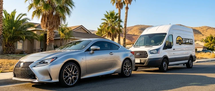 Lexus RC mobile car key service by EZ Car Keyz in Ventura County