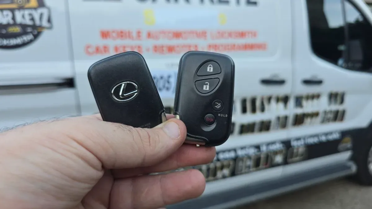 Licensed locksmith replacing 2026 Lexus RZ key in Camarillo CA