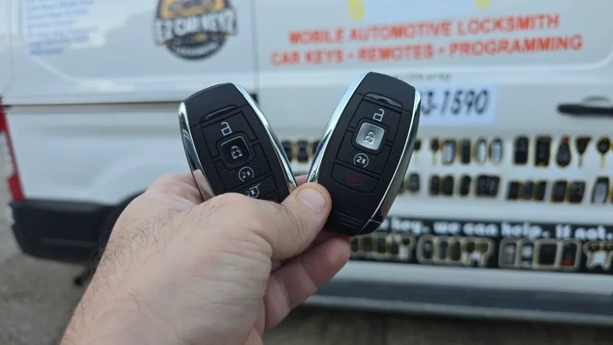 Insured mobile locksmith working on 2023 Lincoln Navigator in Camarillo CA