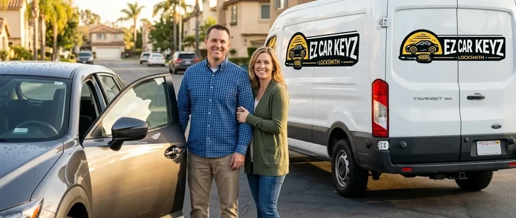 Happy customers with their replacement Mazda CX-3 car key from EZ Car Keyz in Ventura County