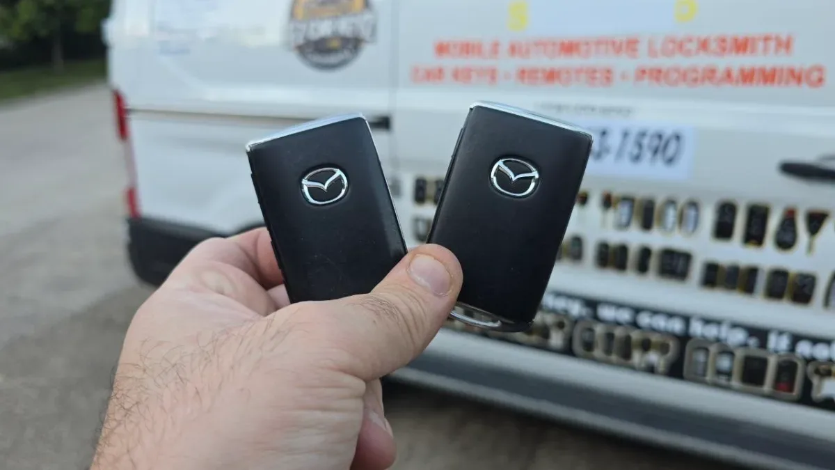 Quick turnaround 2015 Mazda CX-9 car key by EZ Car Keyz in Montecito CA