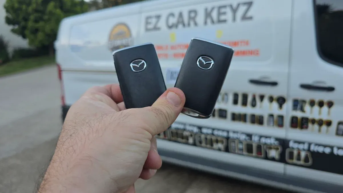 2003 Mazda MPV key made with no spare by EZ Car Keyz Oxnard CA