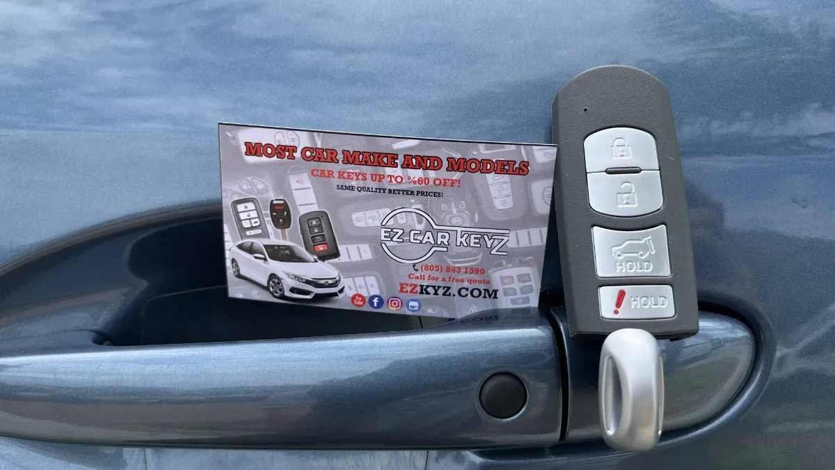 Lost 1997 Mazda Protege key replacement by EZ Car Keyz in Santa Barbara CA
