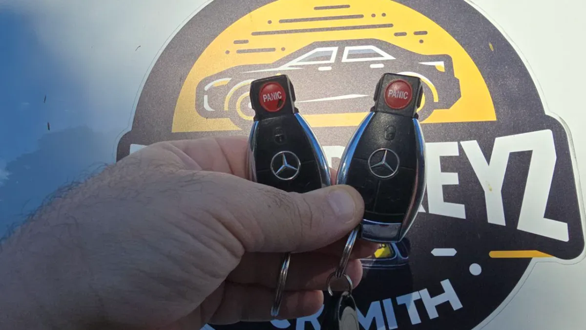 Insured mobile locksmith working on 2004 Mercedes-Benz E-Class in Ventura CA