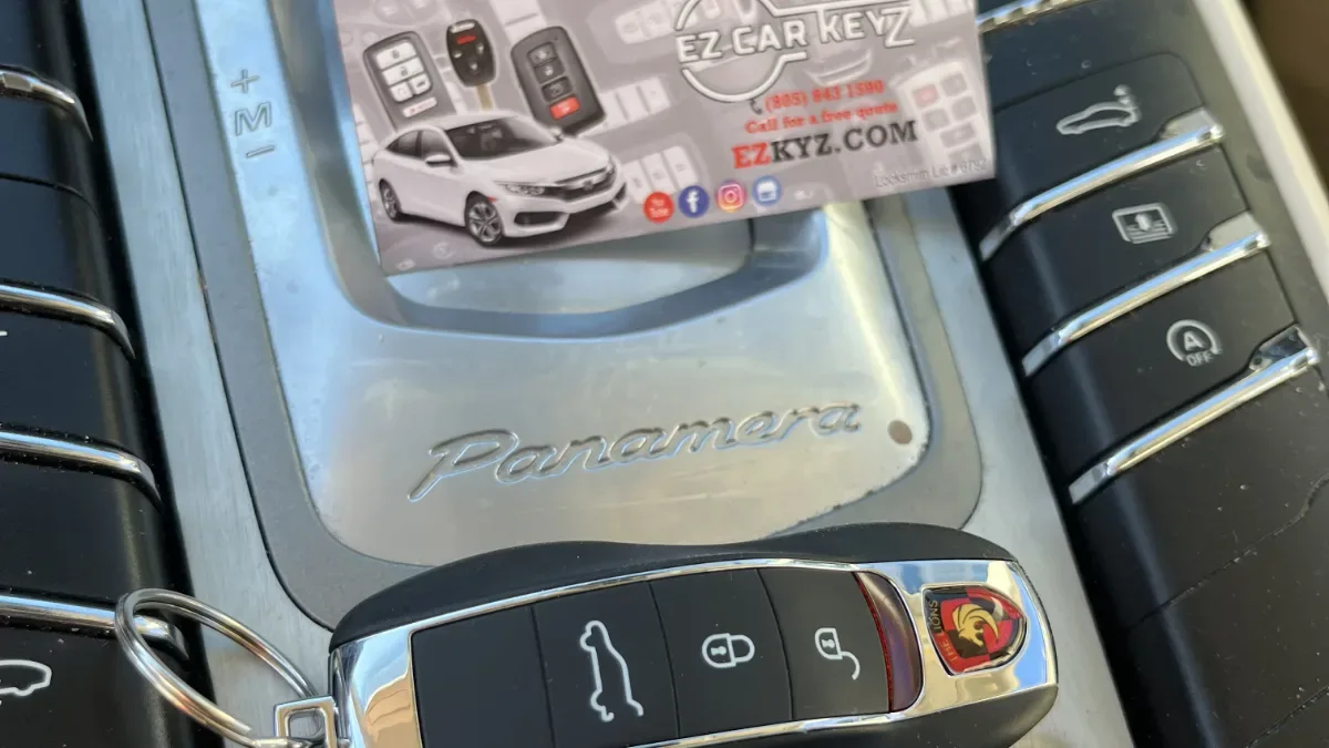 Insured mobile locksmith working on 2000 Porsche Boxster in Oxnard CA