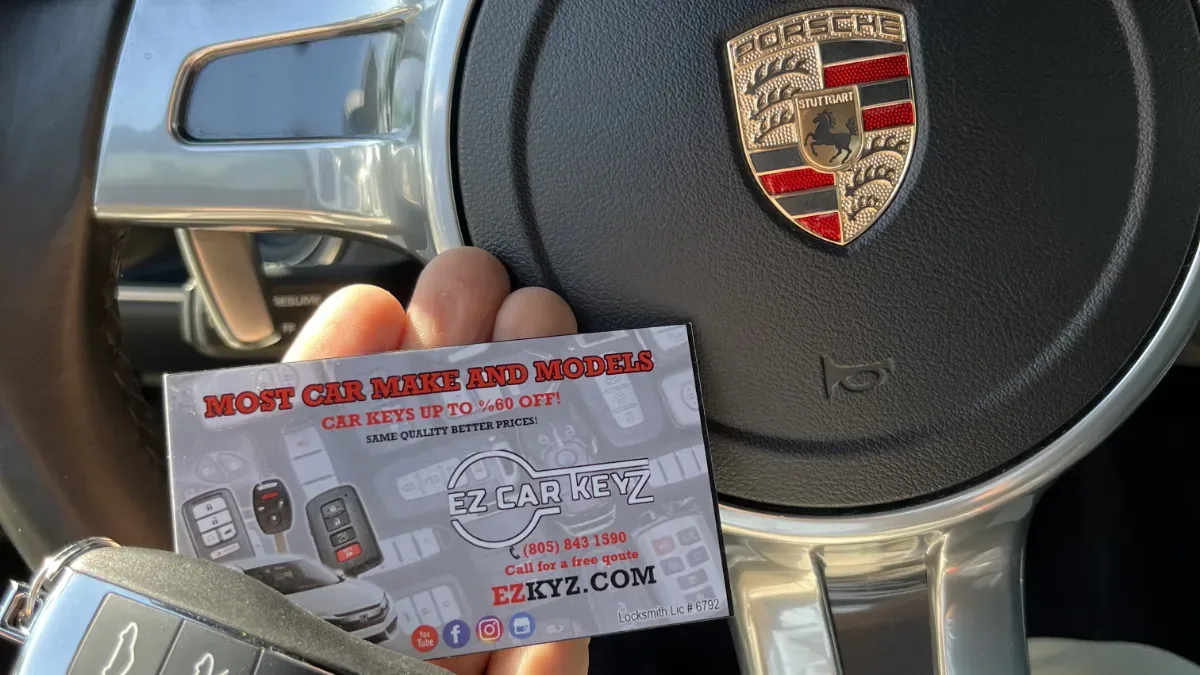 Quick turnaround 2015 Porsche Panamera car key by EZ Car Keyz in Santa Barbara CA
