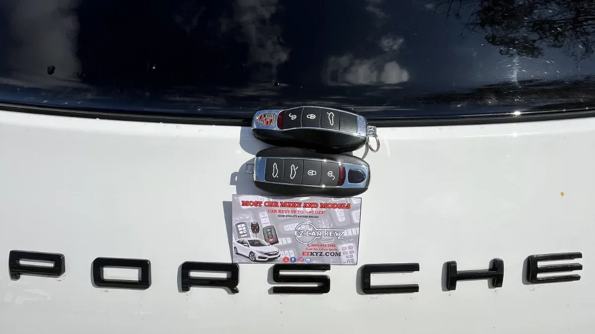 Licensed locksmith replacing 2021 Porsche Taycan key in Simi Valley CA