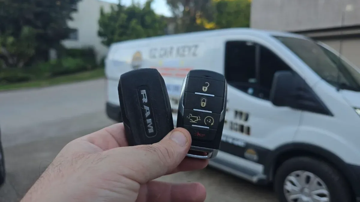 2015 Ram 2500 key made with no spare by EZ Car Keyz Ojai CA