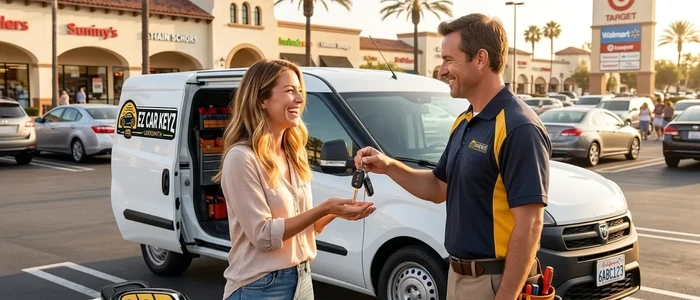 Customer with a replacement Ram Promaster City car key from EZ Car Keyz in Ventura County