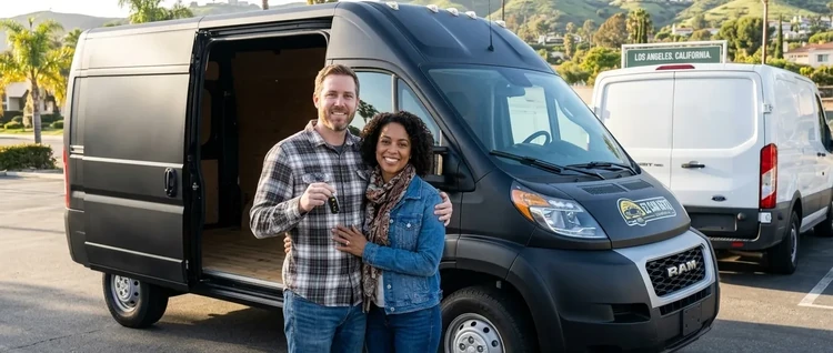 Happy customers with their replacement Ram Promaster car key from EZ Car Keyz in Ventura County