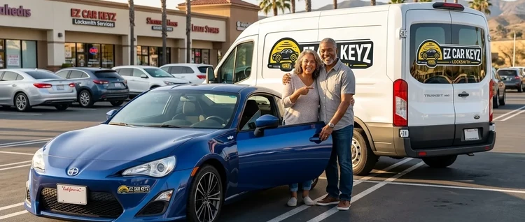 Happy customers with their replacement Scion FR-S car key from EZ Car Keyz in Ventura County