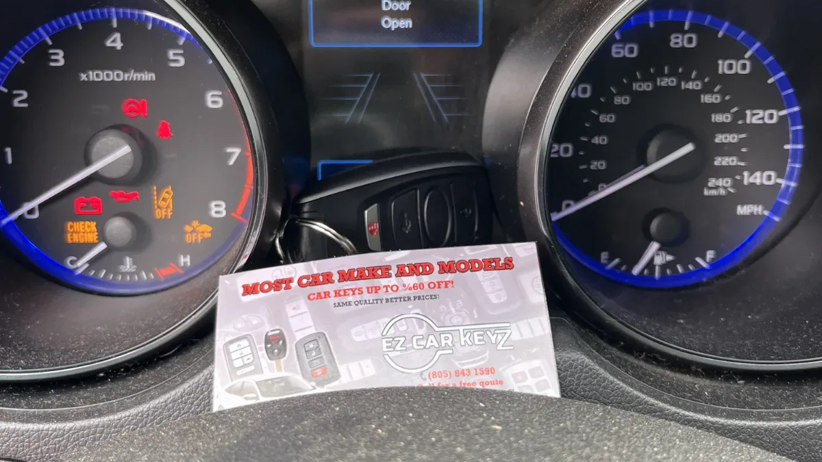 Insured mobile locksmith working on 2025 Subaru Ascent in Ventura CA