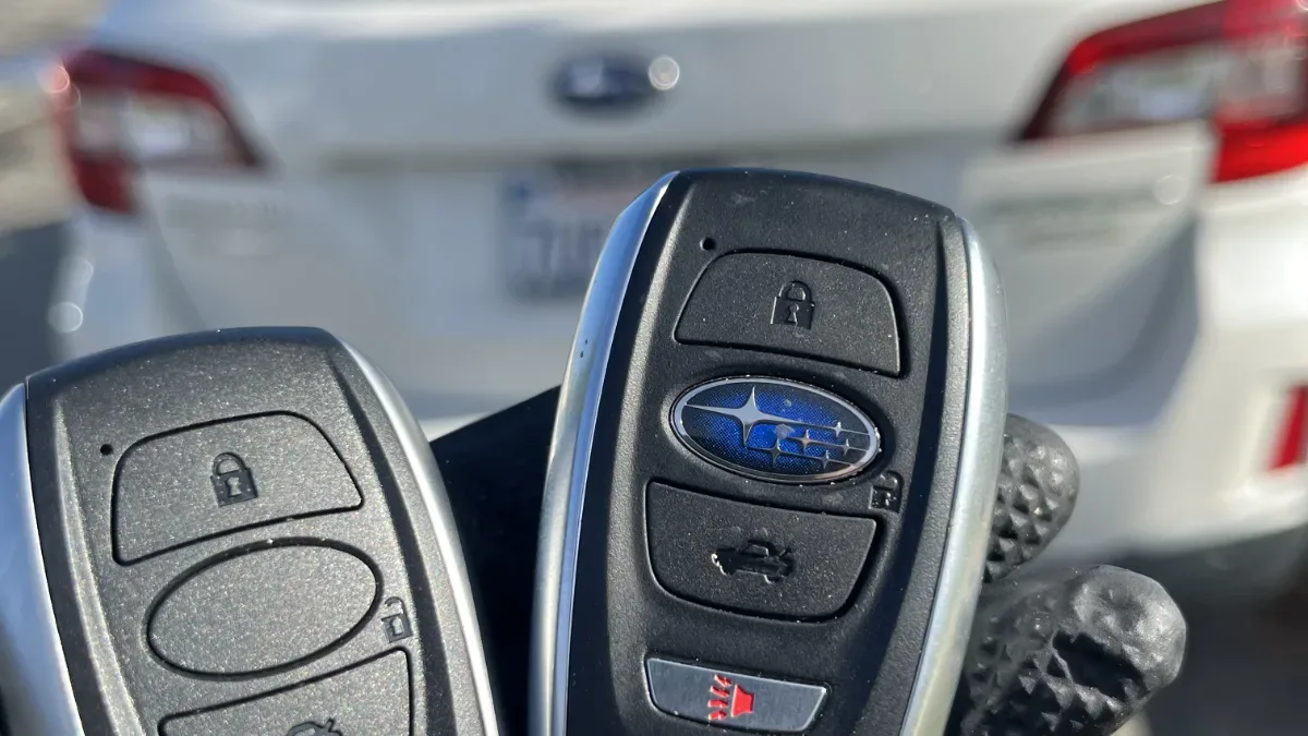 Quick turnaround 2018 Subaru Legacy car key by EZ Car Keyz in Moorpark CA