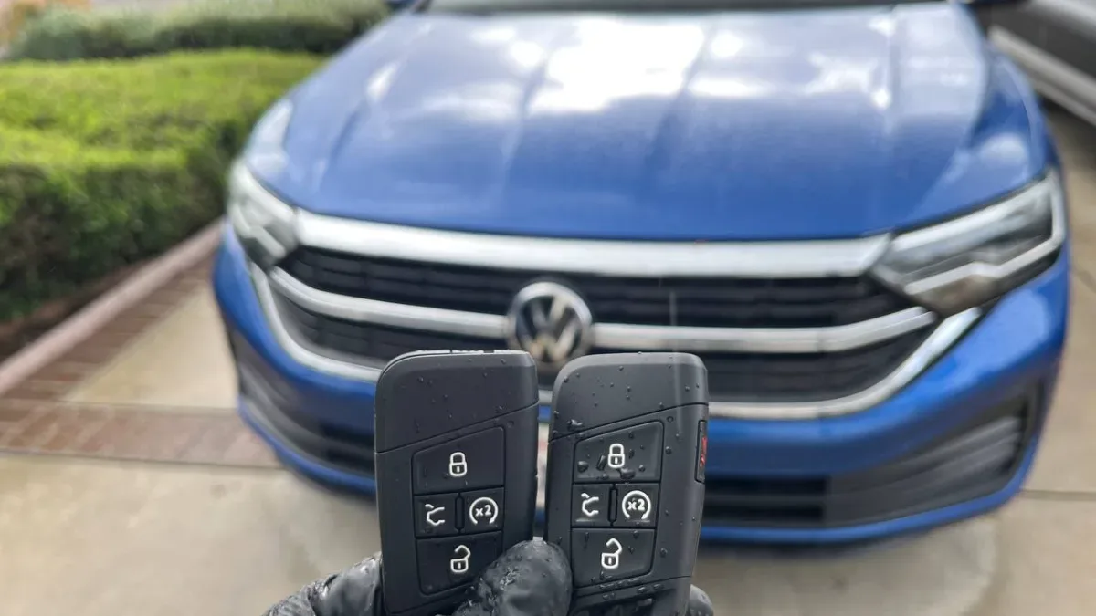 Insured mobile locksmith working on 2008 Volkswagen Passat in Carpinteria CA