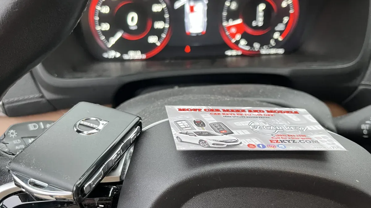 Insured mobile locksmith working on 2009 Volvo V50 in Ventura CA