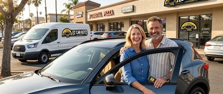Happy customers with their replacement Volvo Xc40 car key from EZ Car Keyz in Ventura County
