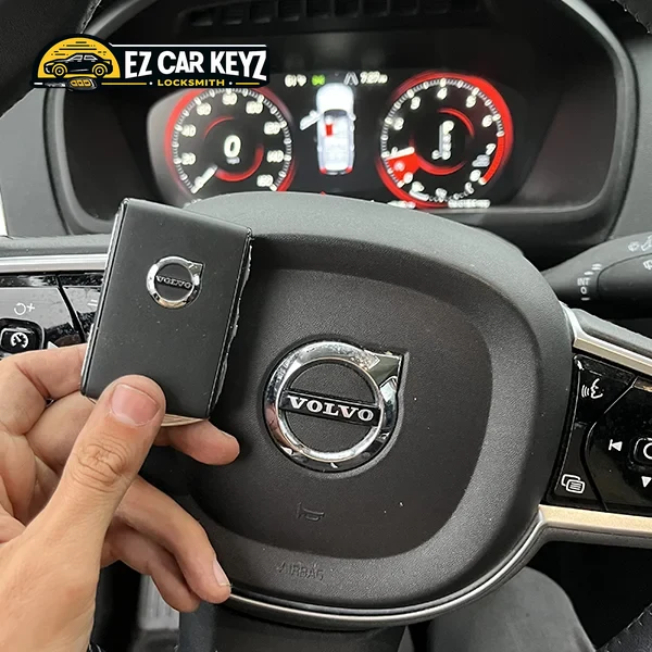 New battery being installed in key fob by EZ Car Keyz in Ventura County