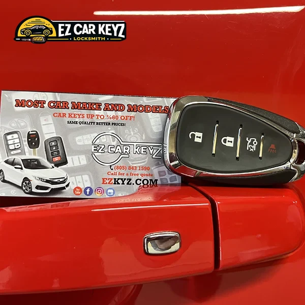 Programmed key fob ready for customer by EZ Car Keyz in Ventura County