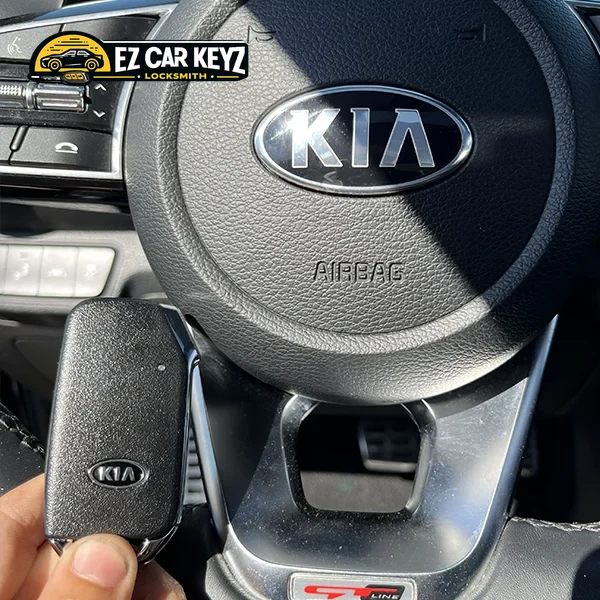 Spare key being cut on key machine by EZ Car Keyz in Ventura County