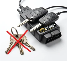 Key-theft emergency response on a 2019 Toyota 4Runner at a residence in Carpinteria, California.