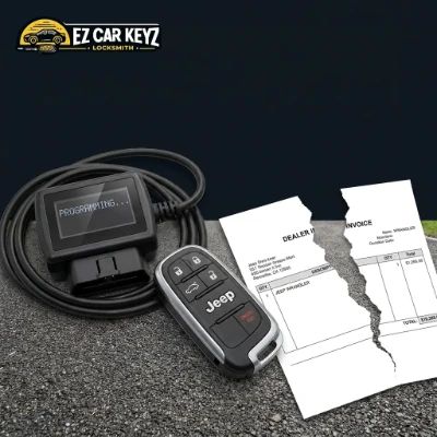 Jeep dealer vs EZ Car Keyz pricing comparison