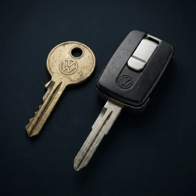 Volkswagen Metal Key with Remote Fob (Before 1997)