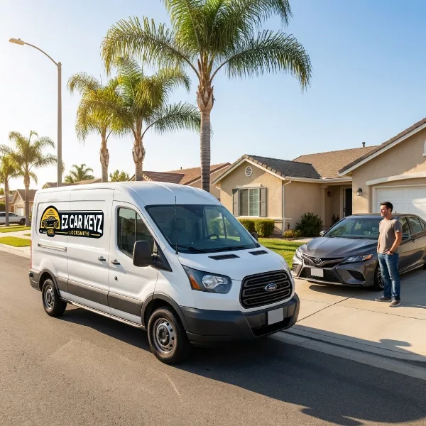 Cadillac van on site in San Diego County