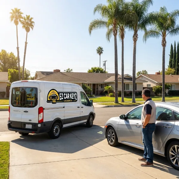 Pontiac van at location in San Diego County